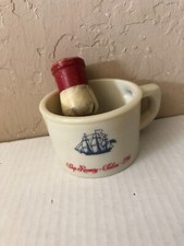 VINTAGE OLD SPICE SHIP GRAND TURK SALOM 1786 SHIP RECOVERY 1794 SHAVING MUG BRUS