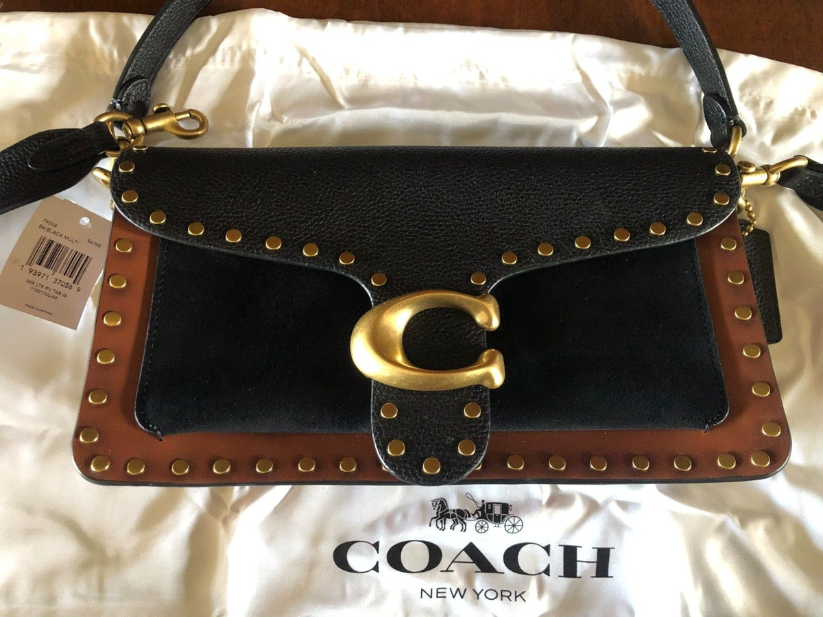 NWT Coach 79338 Tabby Shoulder Bag 26 With Rivets MSRP $450 Black 