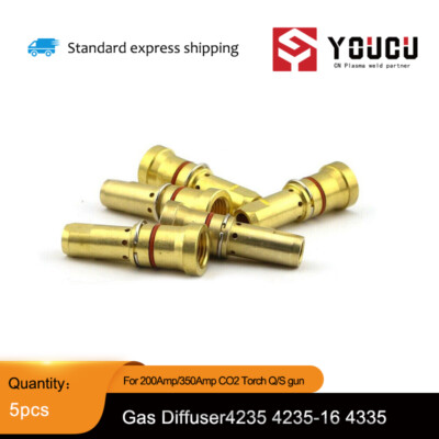 5pcs For Bernard MIG 200 300 350Amp Welding Gun Gas Diffuser 4235 4235-116 4335-