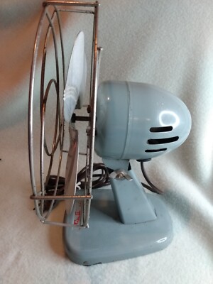 Vintage Dominion Electric Fan Model # 2004 Green Tabletop 8