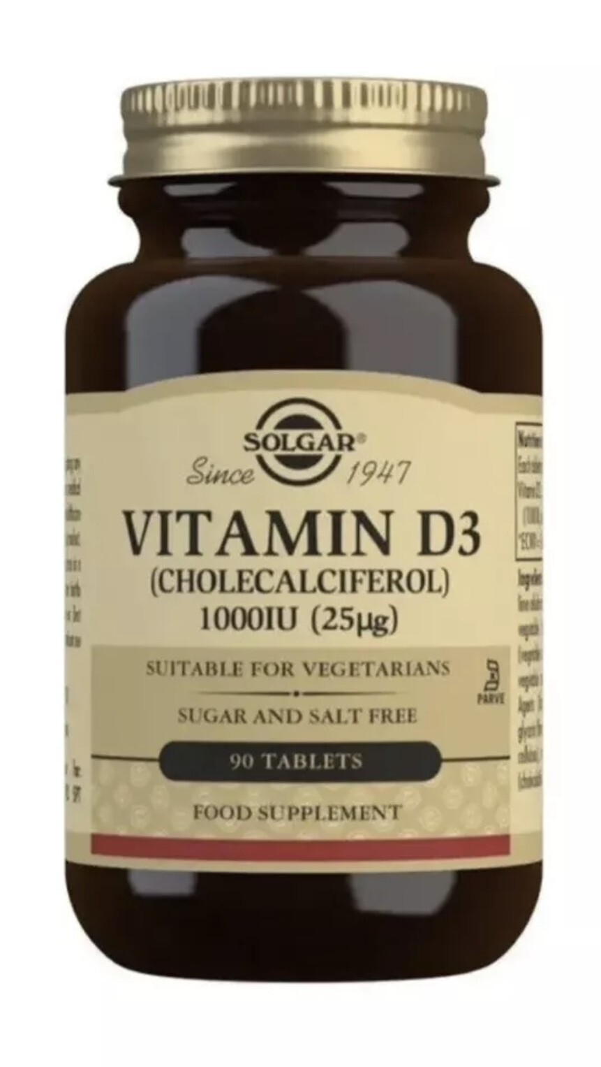 Solgar Vitamin D3 1000iu (25µg) 90 Tablets