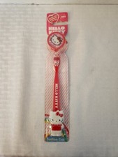 HELLO KITTY CHILDRENS TOOTHBRUSH TRAVEL KIT Suction Cup Toothbrush w/ Cap 2009