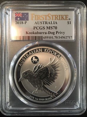 2018-P Australia Kookaburra-Dog Privy PCGS MS70 First Strike (POP