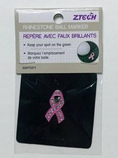 ZTECH Hope Ribbon Rhinestone Golf Ball Marker