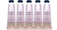 5 BATH BODY WORKS SNOWFLAKES CASHMERE SHEA BUTTER HAND CREAM 1 FL OZ NEW