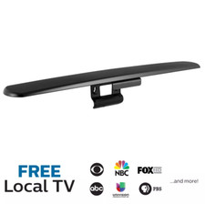 Philips Hover HD Amplifed Indoor TV Antenna, Mount to TV - Black 50 miles range