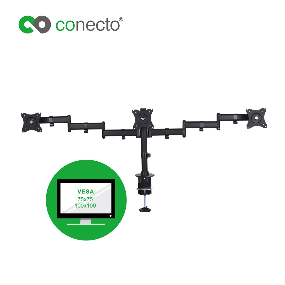 Monitor Bildschirm Halter Tischhalterung Schreibtischhalterung 3x LCD LED TFT PC - Bild 2 von 4