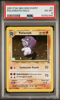 PSA 6 Poliwrath Holo #9 2001 Pokemon Neo Discovery 83352345 | eBay