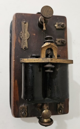 Vint. RELÉ telegráfico JH Bunnell & Co., un dispositivo que funciona con sonda - 35 ohmios - Imagen 6 de 8