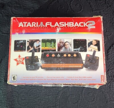  ATARI FLASHBACK 2 Classic Game Console TV Plug In 40 Built In Games. Tested 