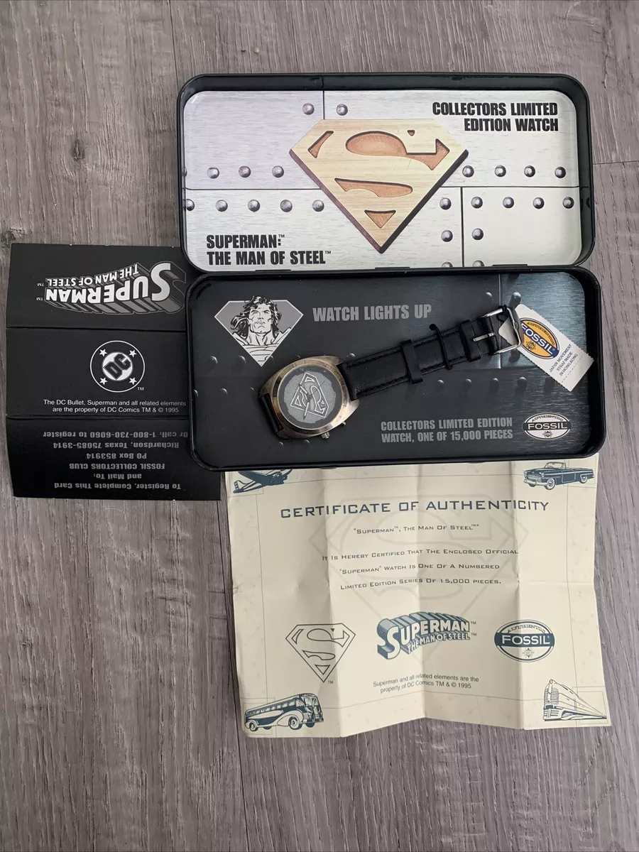 Superman Man of Steel DC Comics Fossil Limited Edition Collector s Watch LI 1299