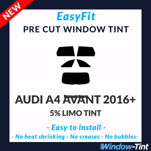 EasyFit Static Pre Cut Window Tint For Audi A4 Avant 2016 5% Limo Rear - Picture 1 of 3