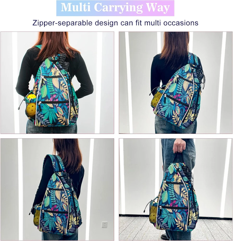 Pickleball Tennis Bag Backpack for Men Women - Sports Crossbody Franklin Pickle Pickleball Tennis Bag Backpack for Men Women - Sports Crossbody Franklin Pickle