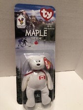 Mcdonalds 1996   TY Beanie Baby Maple The Bear Extremely RARE WITH ERRORS