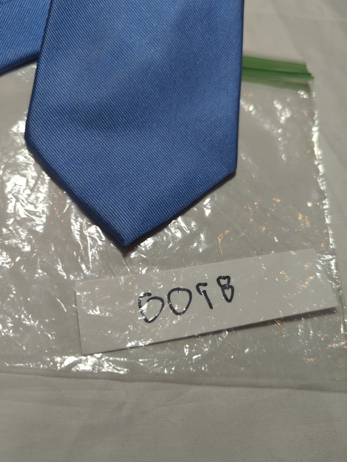 Ben Silver Tie Solid Blue Silk Tie - image 6