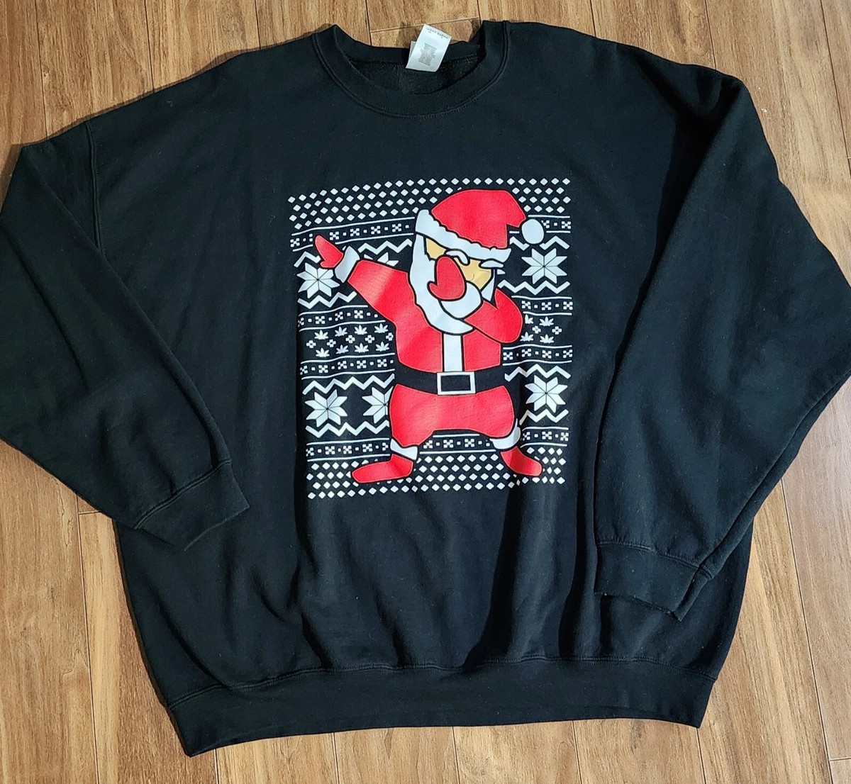 Dabbing Santa Sweatshirt Sz 3XL Ugly Christmas Sweater Santa Claus