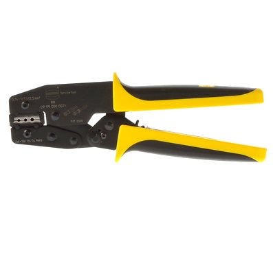 Harting Crimpzange 09990000021 .00 mit Positionierer E+D Griff gelb 