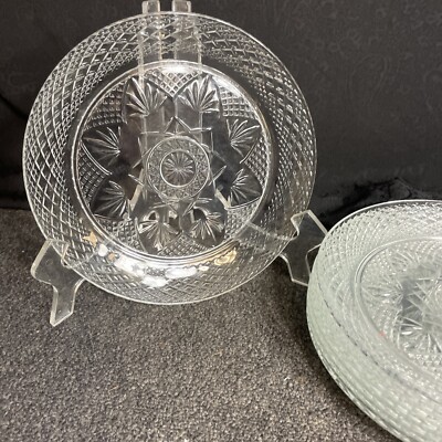 Luminarc Cristal d'Arques Durand ANTIQUE Set of (8) 10-1/8'' Dinner Plates USA