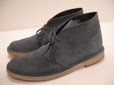 Men's sz 13 M Clarks Originals Blue Suede Desert Boots Beeswax Crepe Soles  Ankle