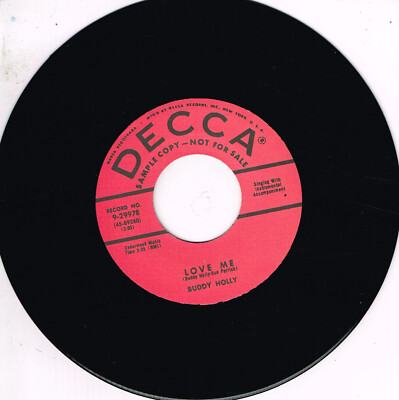 BUDDY HOLLY - LOVE ME / MIDNIGHT SHIFT (Killer 1950s Rockabilly) REPRO