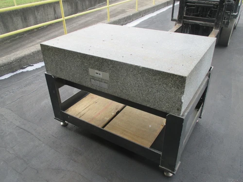 USED 30x44"x6" Granite Surface Plate on Heavy Duty Steel Leveling Stand