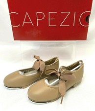 NEW Capezio Jr. Tyette Tap N625C Girls Tan Dance Shoes NIB 7 7.5 FREE SHIPPING 