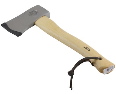 Prandi Yankee Hatchet Axe Satin Hickory Wood Handle 15'' Carbon Steel Italy 2lb