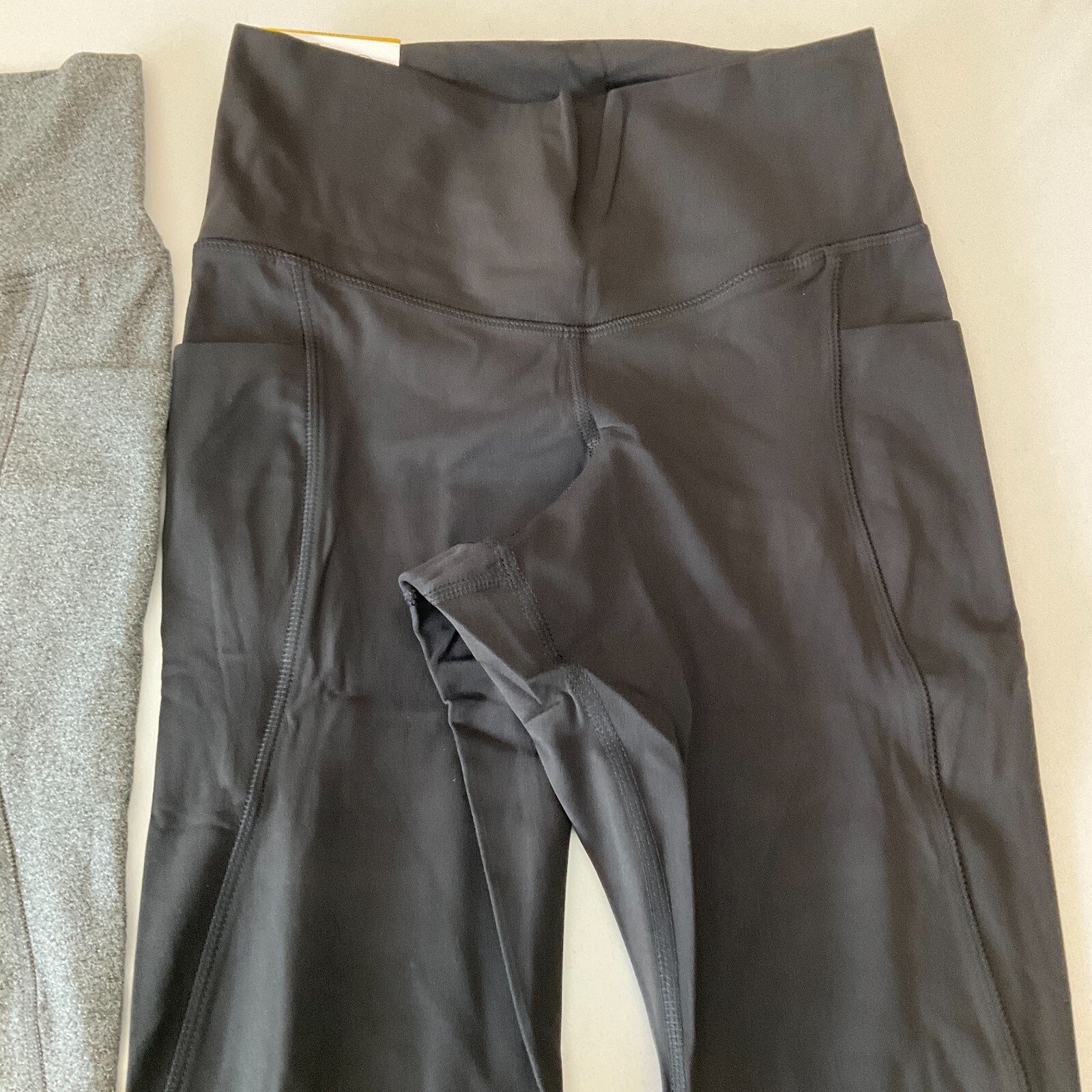 Members Mark Ankle Leggings Womens Size M Black Gray High Rise Stretch 2 Pair