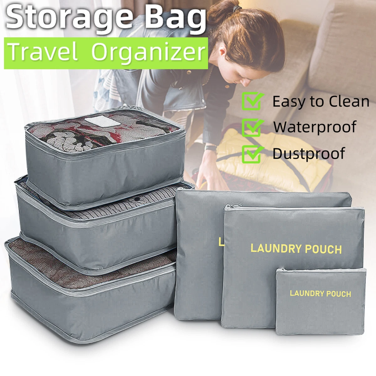 6~18X Travel Storage Bag Waterproof Clothes Storage Bags Packing