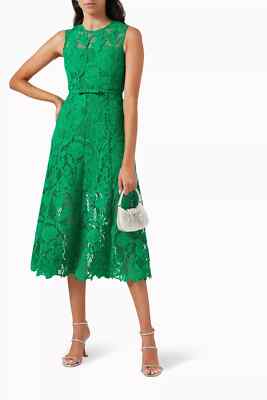 Self-Portrait Lace Sleeveless MIDI Dress MSRP $555