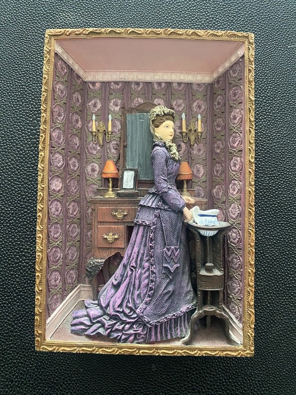 Woman Olden Day Setting Wall Art Figurine Collectible Display