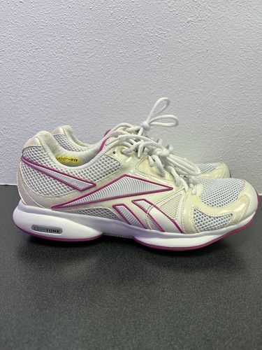 White/Pink Athletic Running Shoes Size 