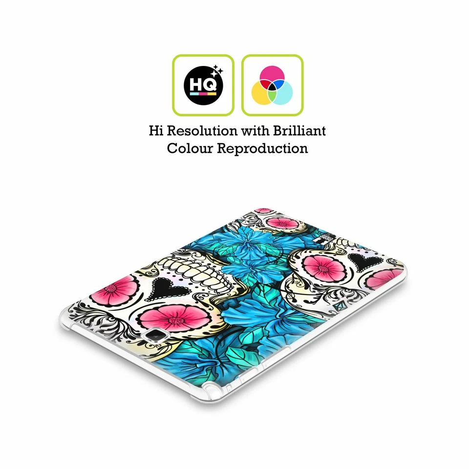 HEAD CASE DESIGNS FLORID OF SKULLS BACK CASE & WALLPAPER FOR SAMSUNG TABLETS 1 - Image 2 of 4