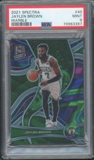2021-22 Panini Spectra Basketball #40 Jaylen Brown Marble #4/5 PSA 9