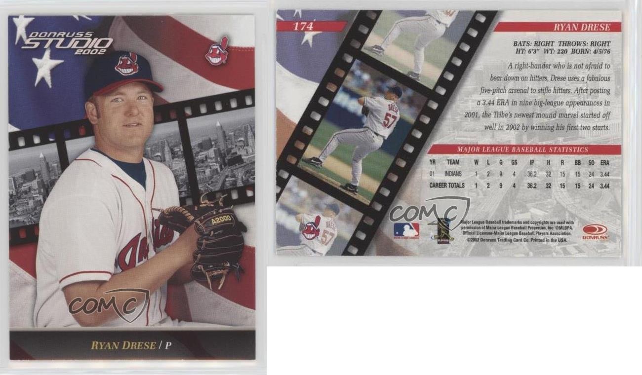 2002 Donruss Studio Ryan Drese #174 0w8