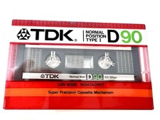 1985 TDK D90 Dynamic Blank Audio Cassette Tape Sealed New Low Noise Hi Output
