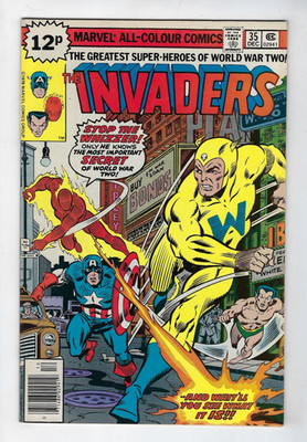 The Invaders # 35 Marvel Comics The Whizzer appearance (1978) VF