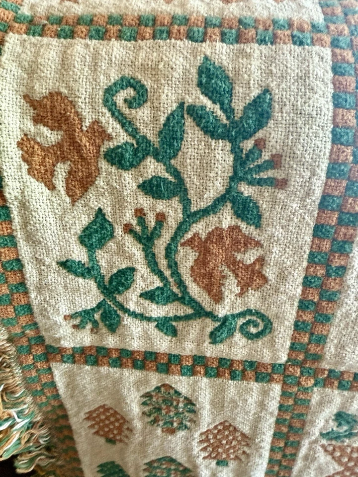 Manta Tejida Navidad Vintage Árboles de Papá Noel Estrellas 58x45 Manual Carpinteros Foto 2 de 4