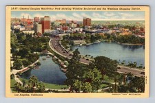 Los Angeles CA-California, General Douglas MacArthur Park, Vintage Postcard