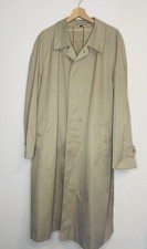 Vintage Living Mens 42 Mac Trench Coat Cotton Blend Beige