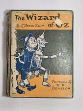 VTG The Wizard Of Oz ~ L  Frank Baum W W Denslow 1903  Antique Book HC AS IS