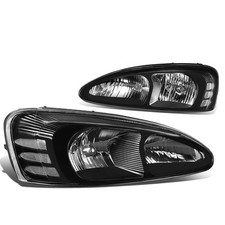 For 04-08 Grand Prix Sedan Leftright Black Housing Clear Corner Headlight Pair