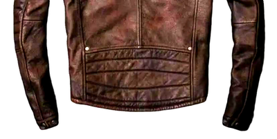 Cafe Racer Style Men's Motorcycle Biker Leather Jacket Genuine