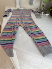 Hanna Andersson Zip Sleeper Pajamas Size 3T/90cmvOrganic Cotton Stripes