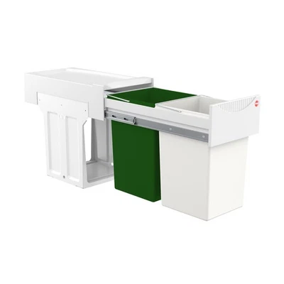 Hailo Abfallsammler 3666221 TA Swing Tandem 2x15 L grün weiß - Bild 1 von 4