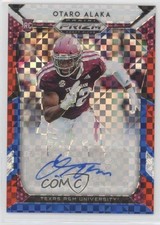 2019 Panini Prizm Draft Picks Red White & Blue 86/99 Otaro Alaka #220 Auto 0c2