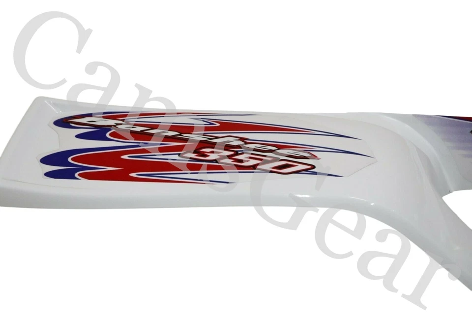 Yamaha Banshee fenders + gas tank plastic + grill + graphics RED WHITE BLUE OEM - Image 2 of 4