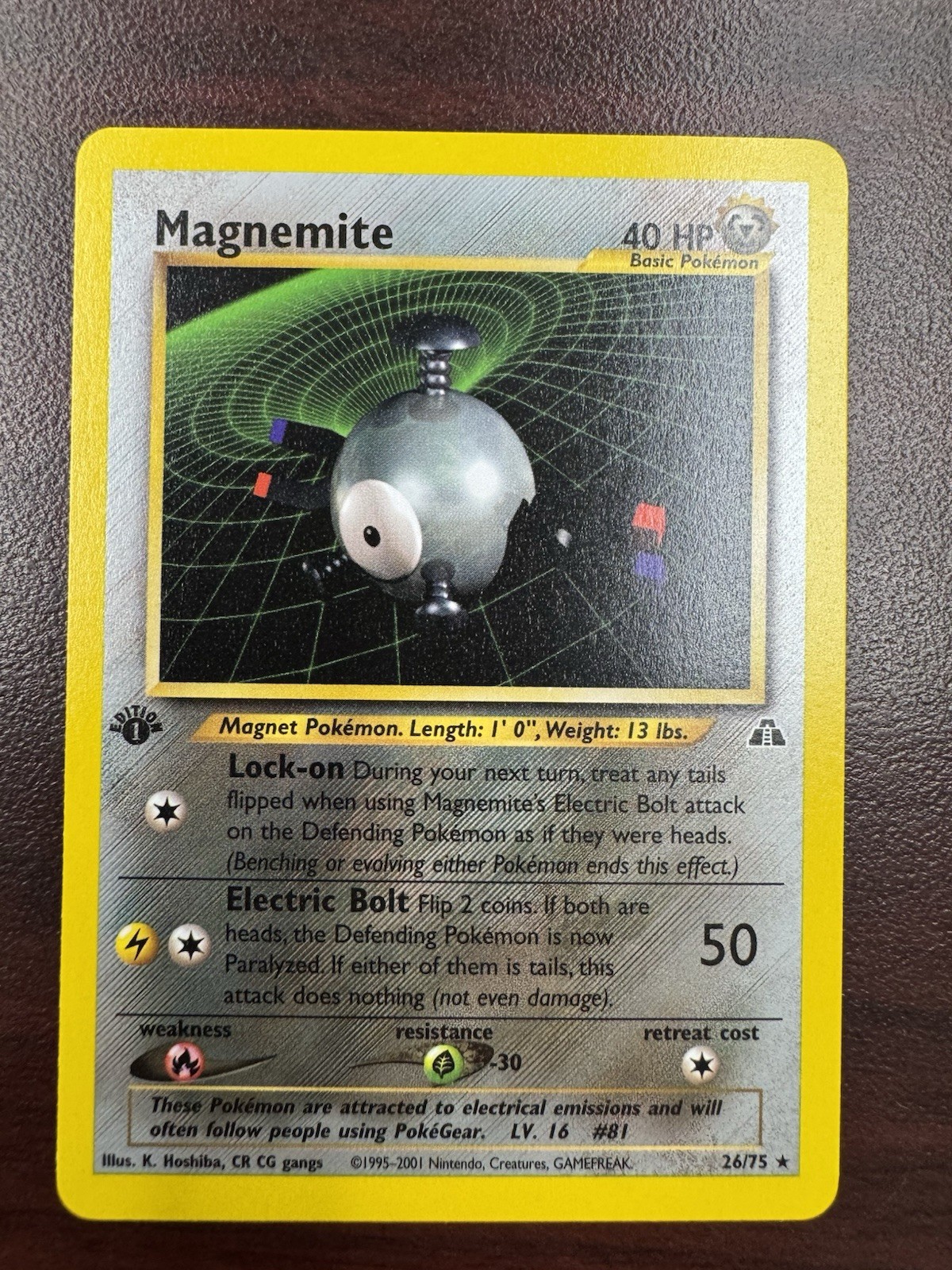 Pokemon Cards: Neo Discovery 1st Edition Rare: Magnemite 26/75 (LP+)