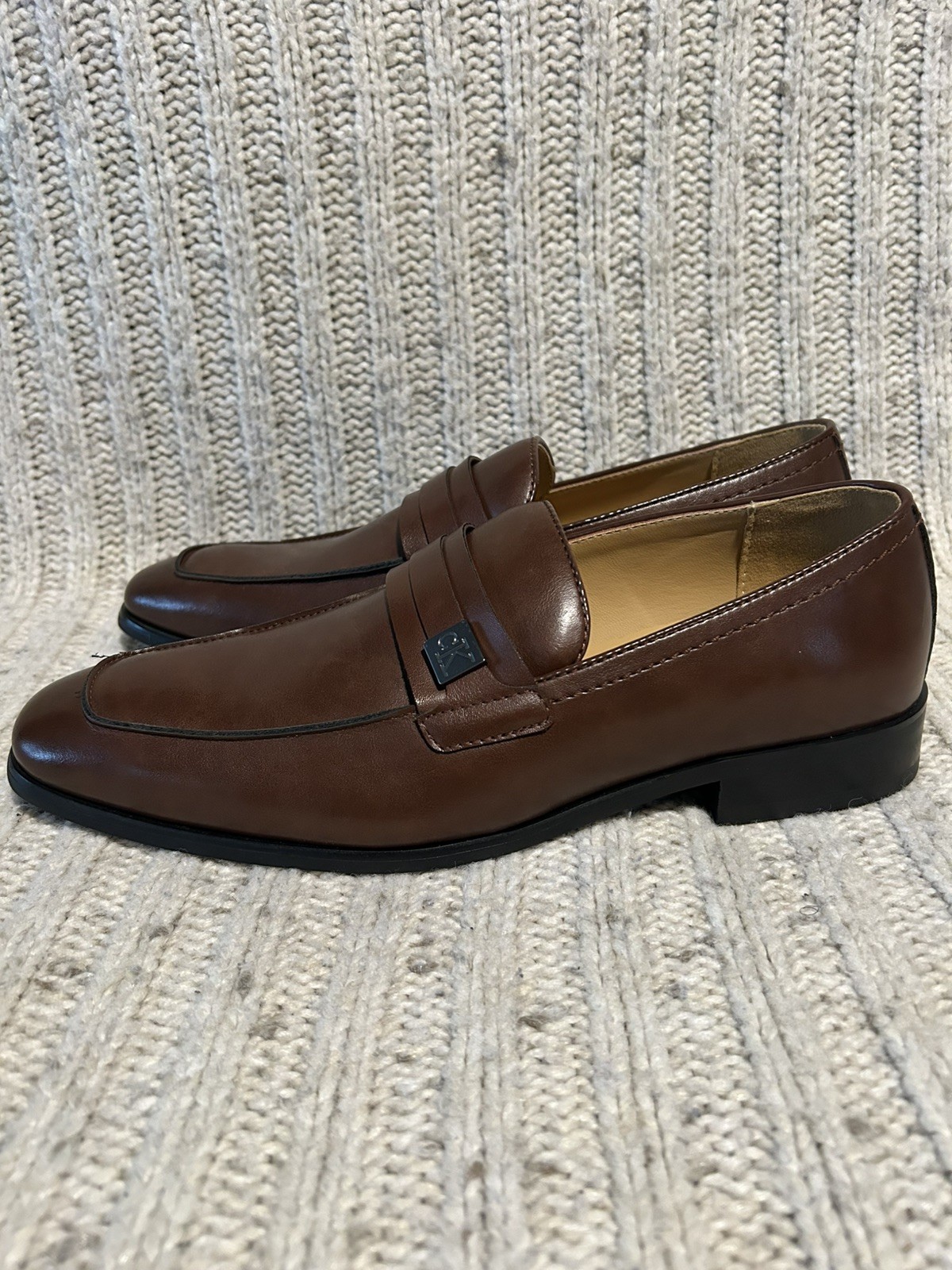 Calvin Klein Jameson Loafers Brown Slip-On Dress Shoes Men's Size 8.5 CMJIMNON-R