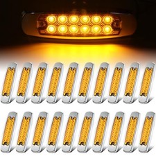 Pcs Amber LED Side Marker Clearance Lights 6.4 Inch Side Marker Lights 12 20